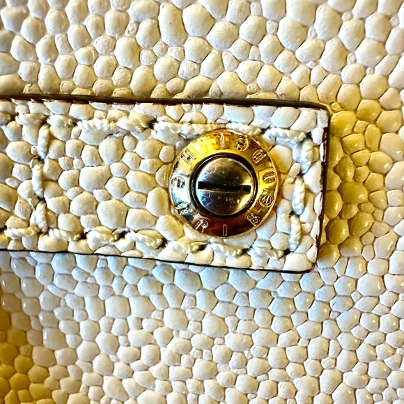 Henri Bendel Cream Color Caviar Leather Shoulder Bag - Picture 6 of 16